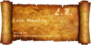 Leth Mabella névjegykártya